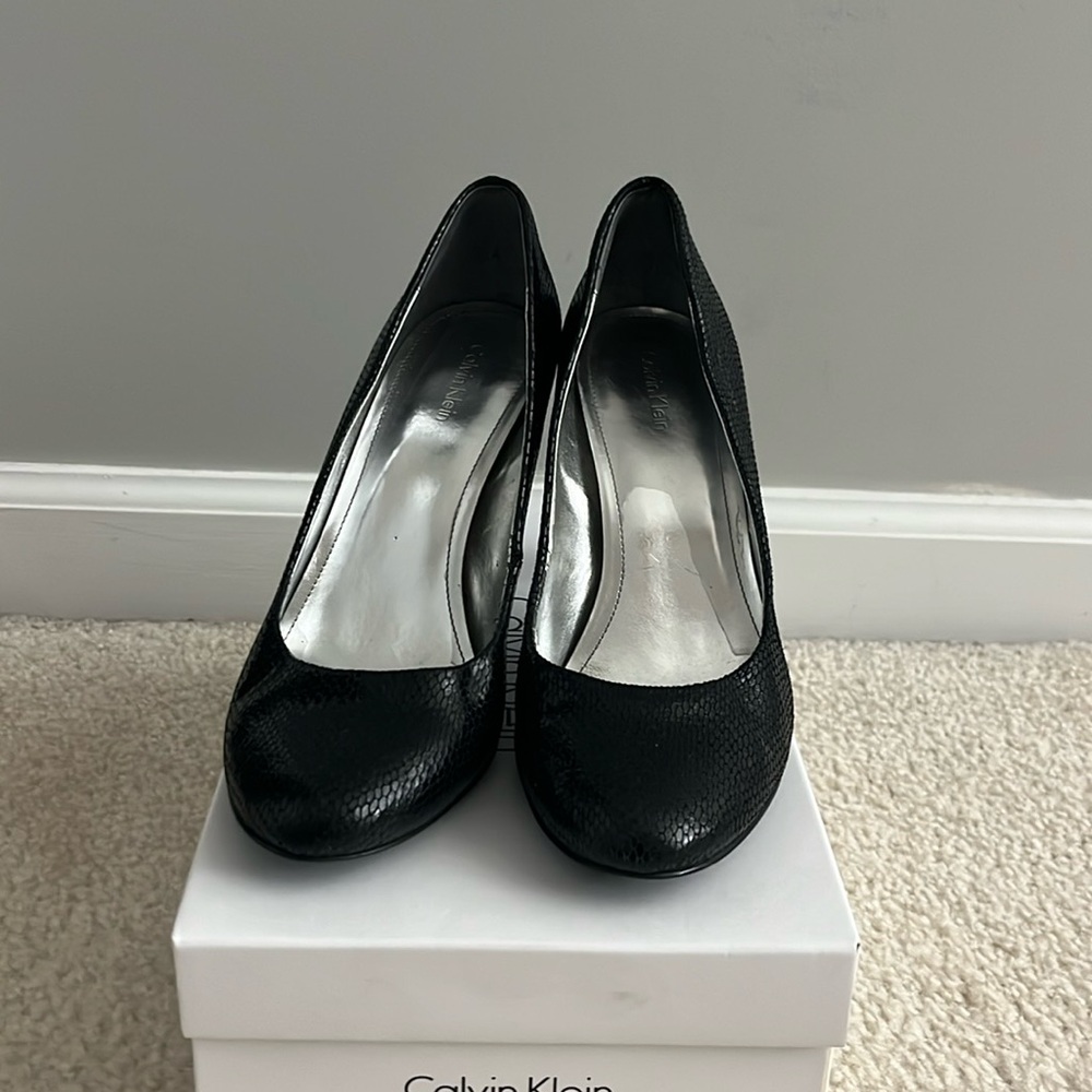 Calvin Klein - Salina Python Print, Black High He… - image 1